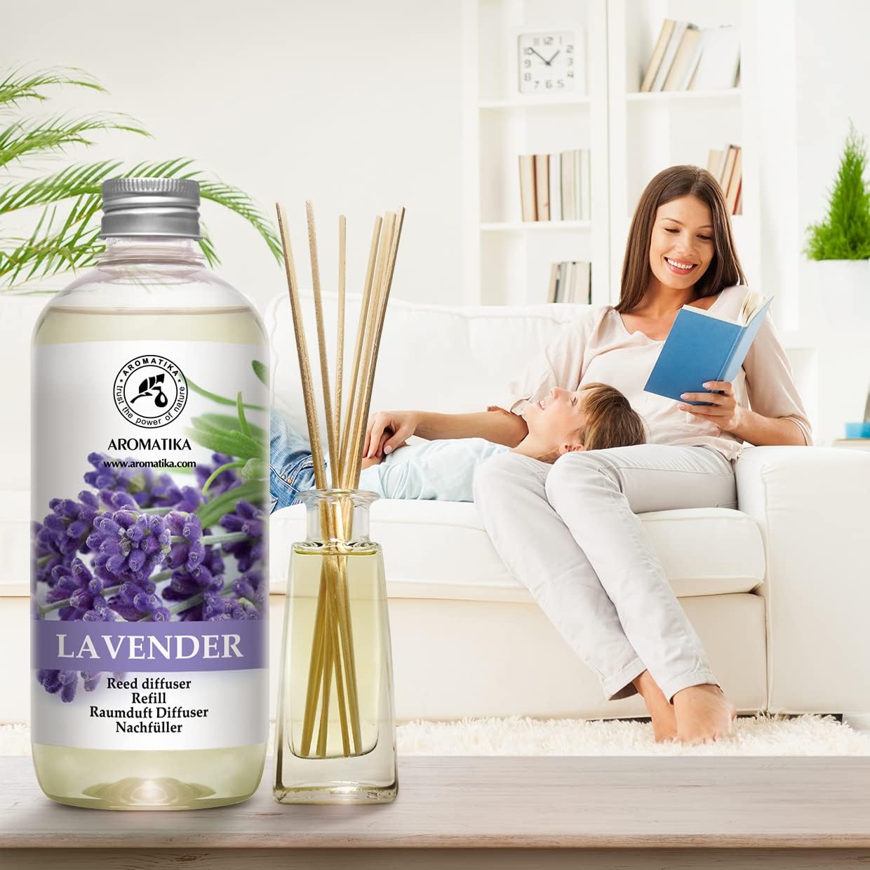 Lavender Reed Diffuser Refill 2 x 500ml Natural Scent