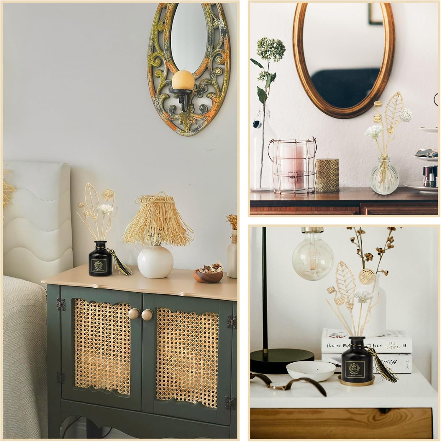 Catephe Reed Diffuser Sticks Set 12 Pcs Natural Rattan Home Decor