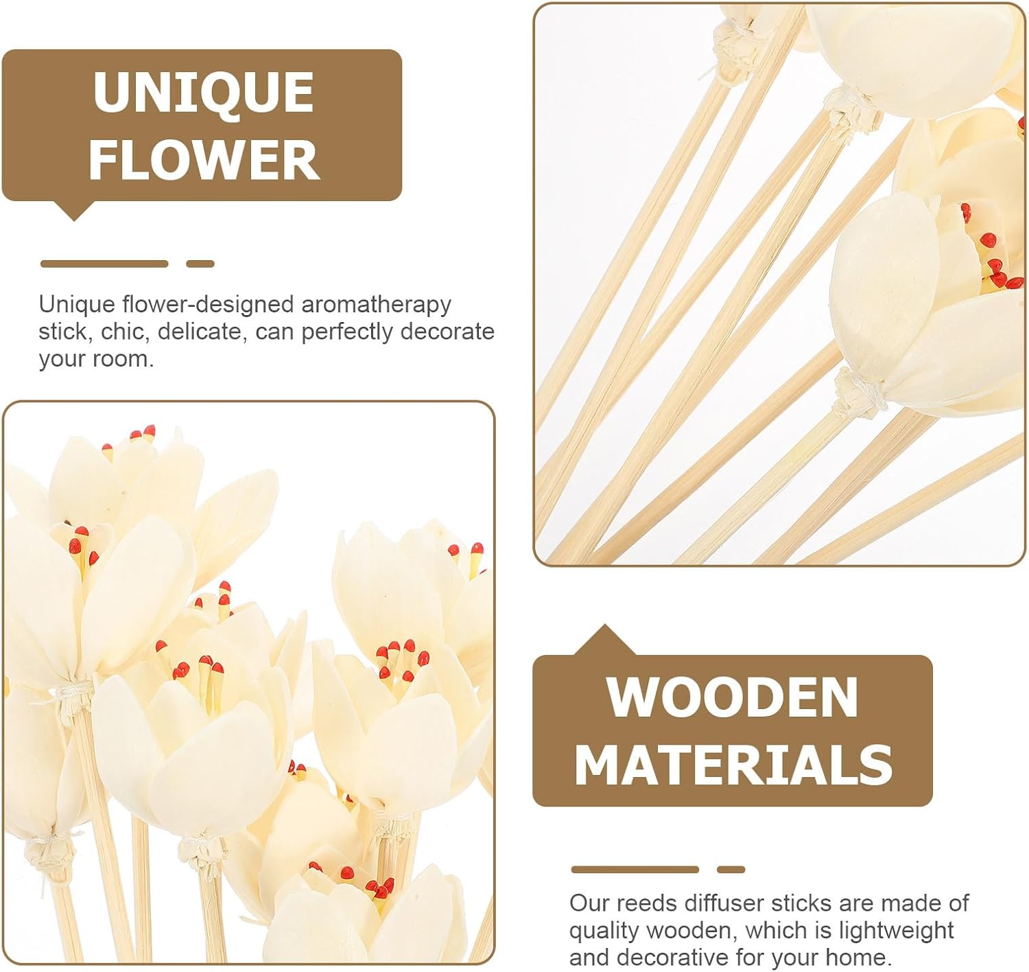 10pcs Flower Reed Diffuser Sticks Decorative Aroma Sticks
