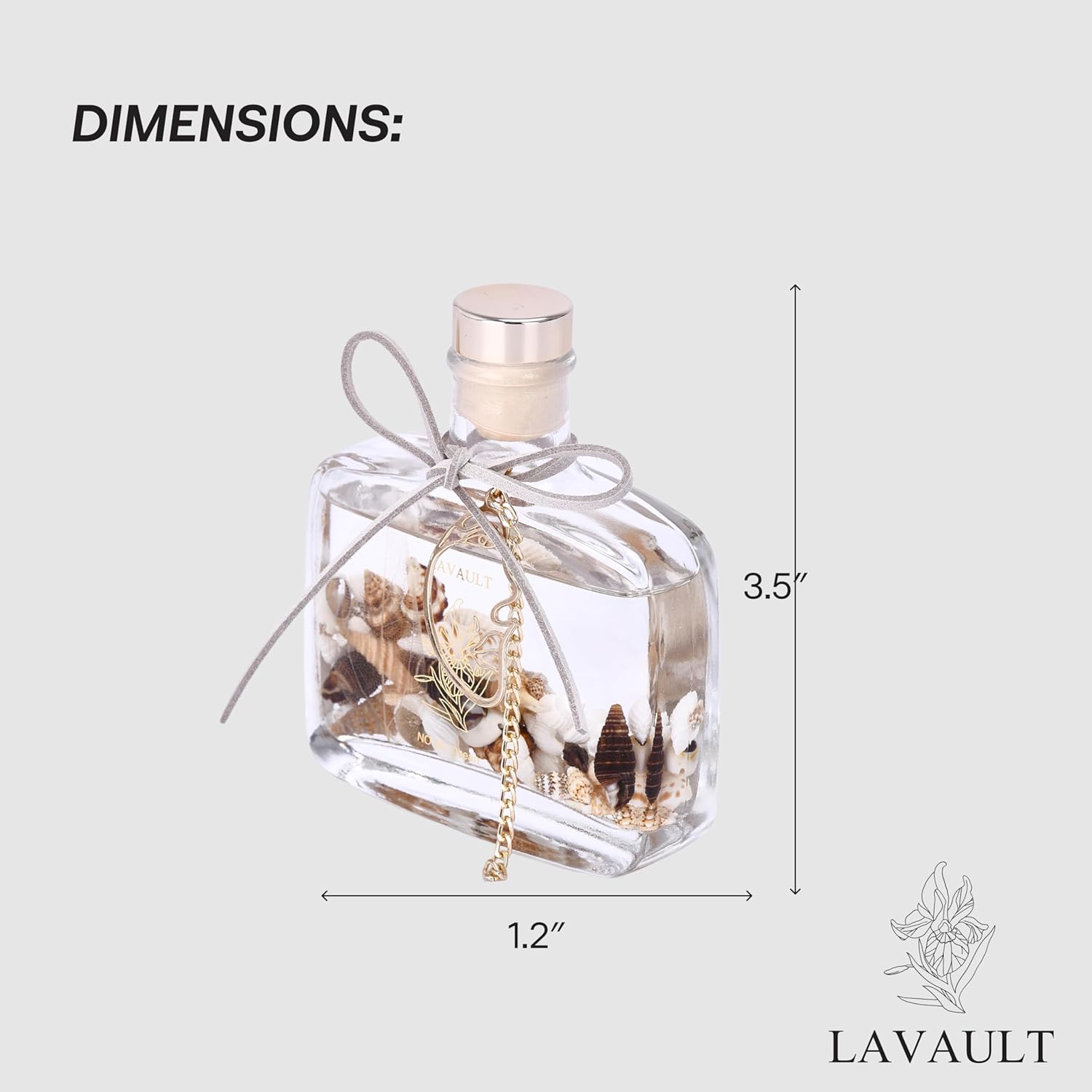 Lavault Reed Diffuser with Shells Coffee Scent 100ml 1 Unit
