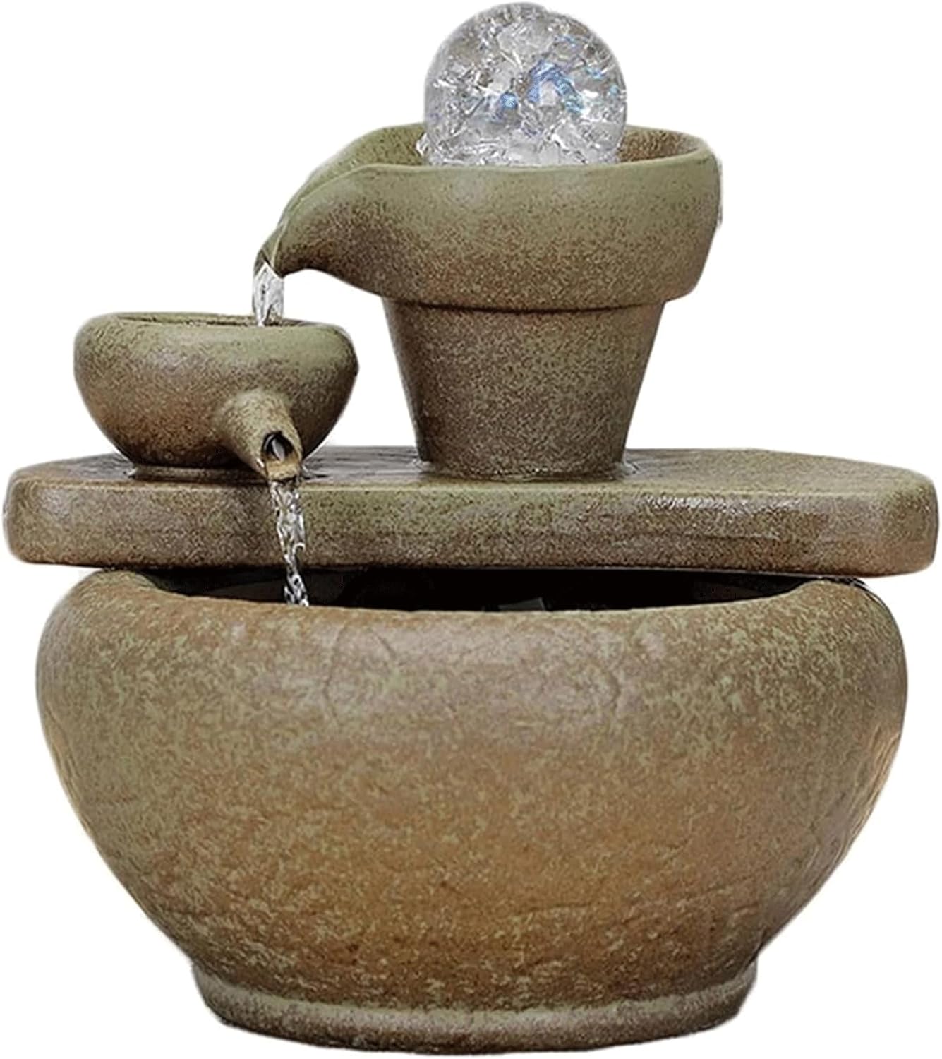ONEEL Ceramic Tabletop Fountain with Ball
