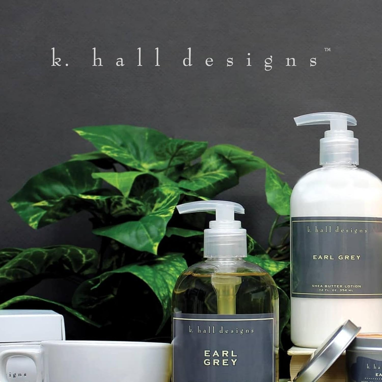 K Hall Designs Washed Cotton Reed Diffuser Set