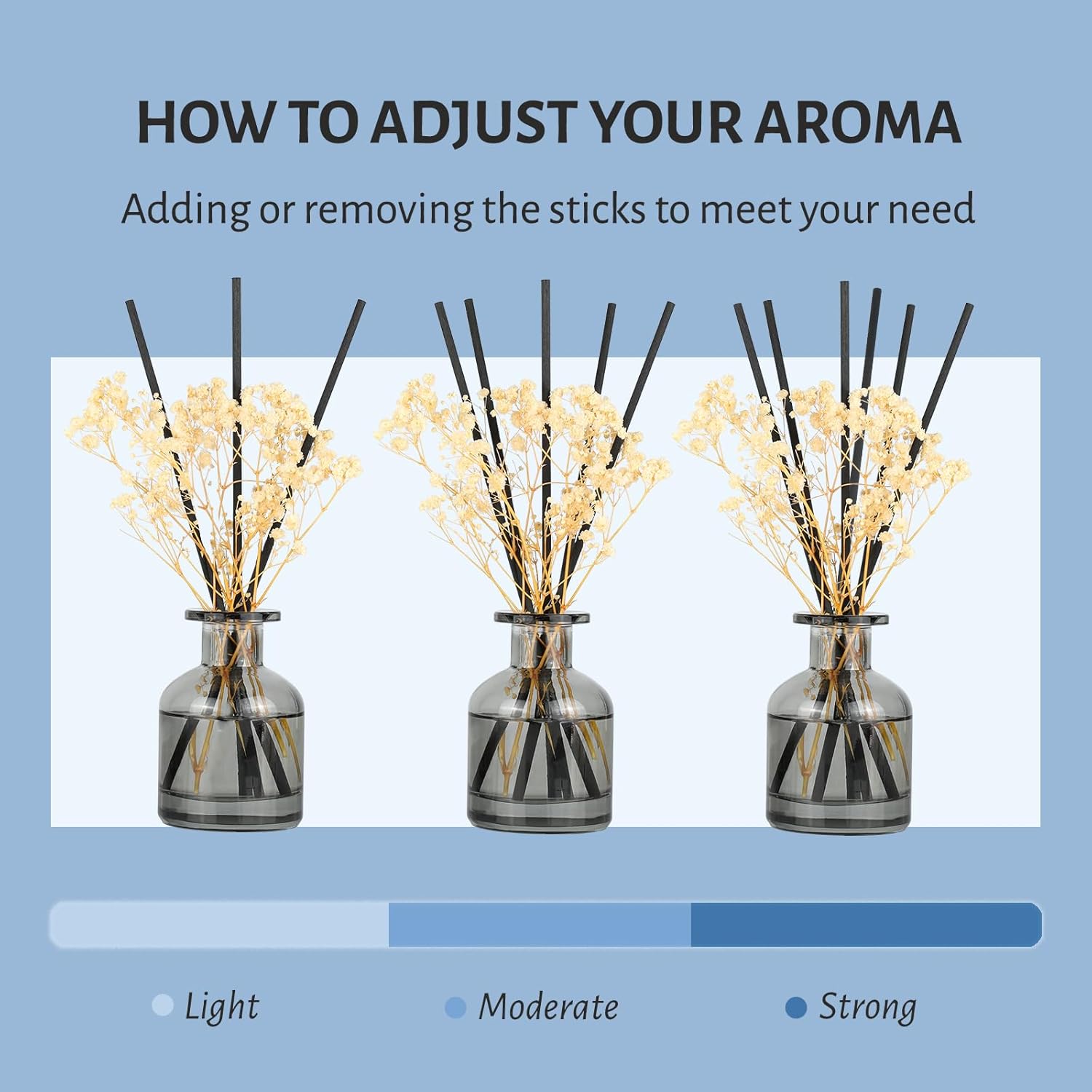 Brakula 2 Pack Reed Diffuser Set with 12 Sticks