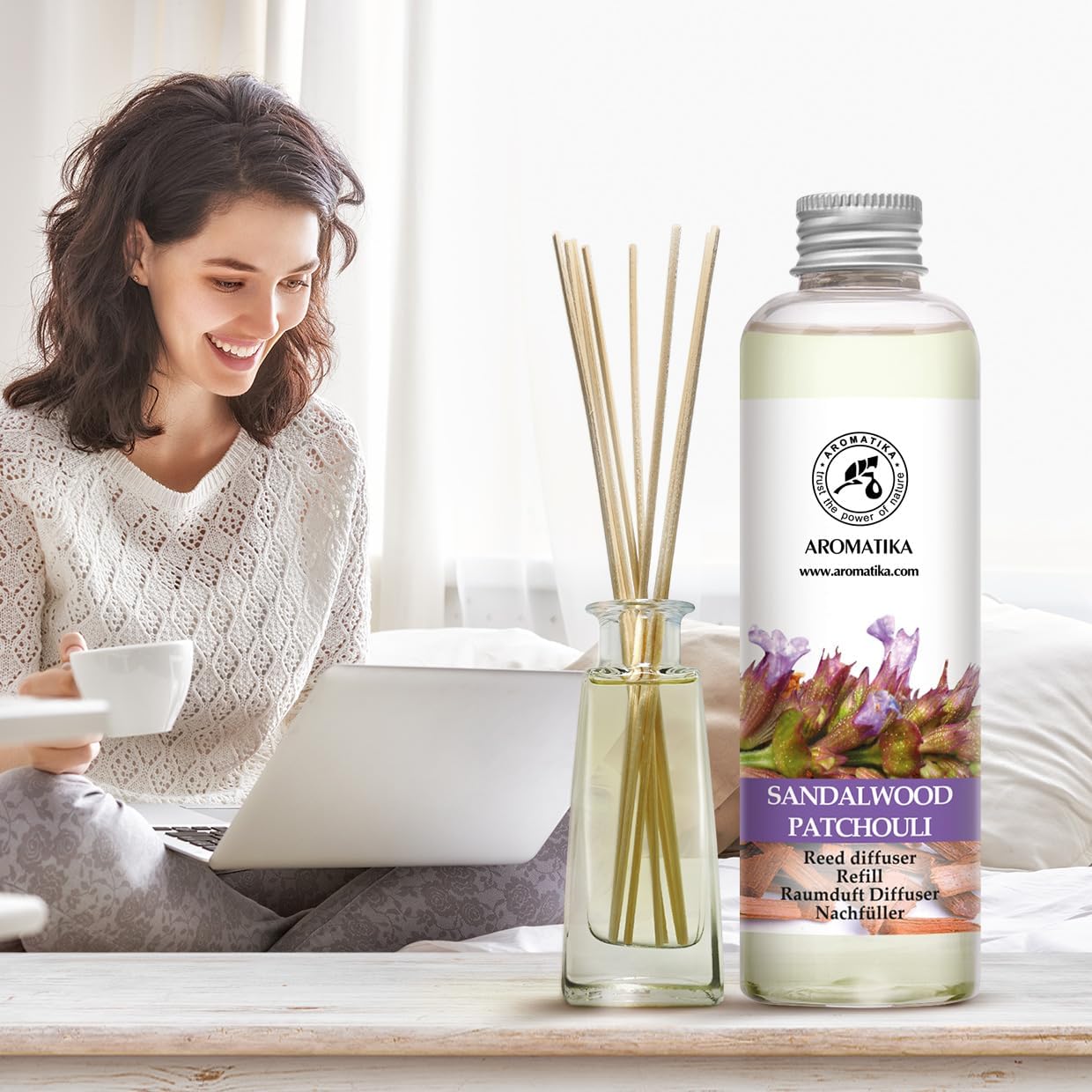 Sandalwood Patchouli Reed Diffuser Refill 64 FL Oz