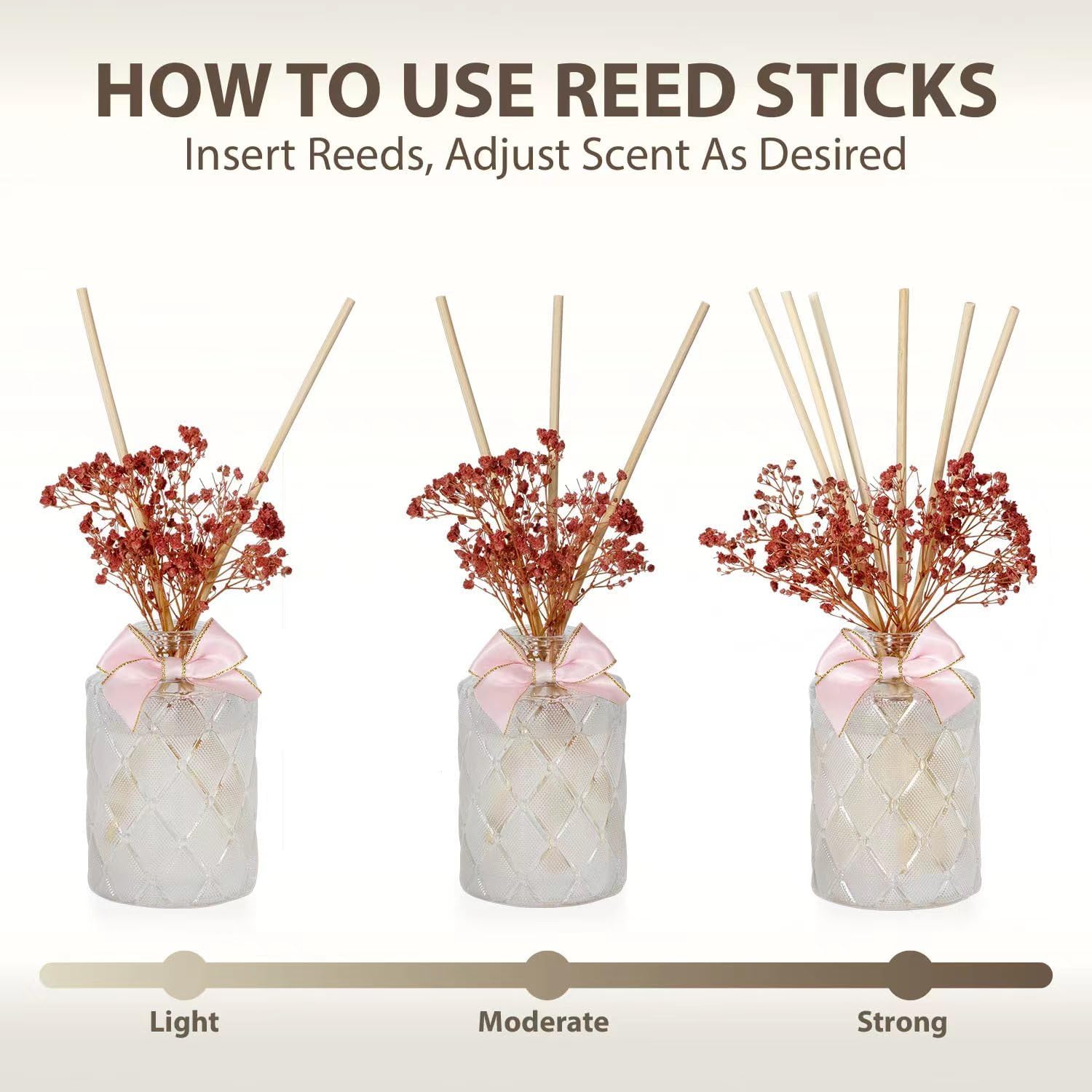UCC Premium Reed Diffuser Set Rose Sandalwood Scent
