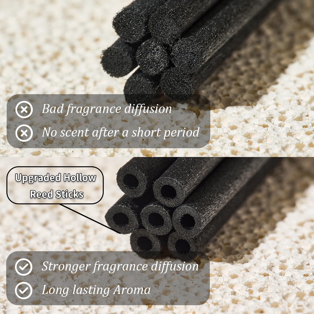 MSENSE 1014 Oz Large Reed Diffuser Set Hotel Collection Non-Toxic Essential Oil Diffuser