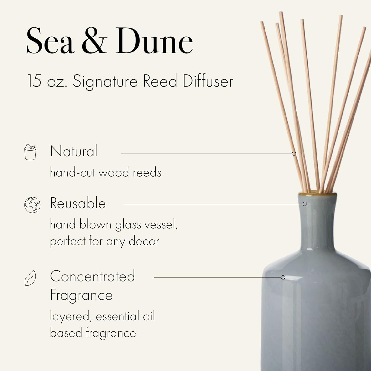 LAFCO New York Signature Reed Diffuser Sea Dune 15 Oz