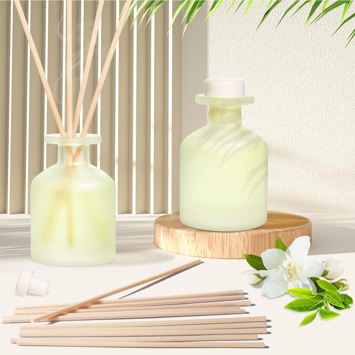 Jasmine Green Tea Reed Diffuser Set 2 Packs 16 Sticks