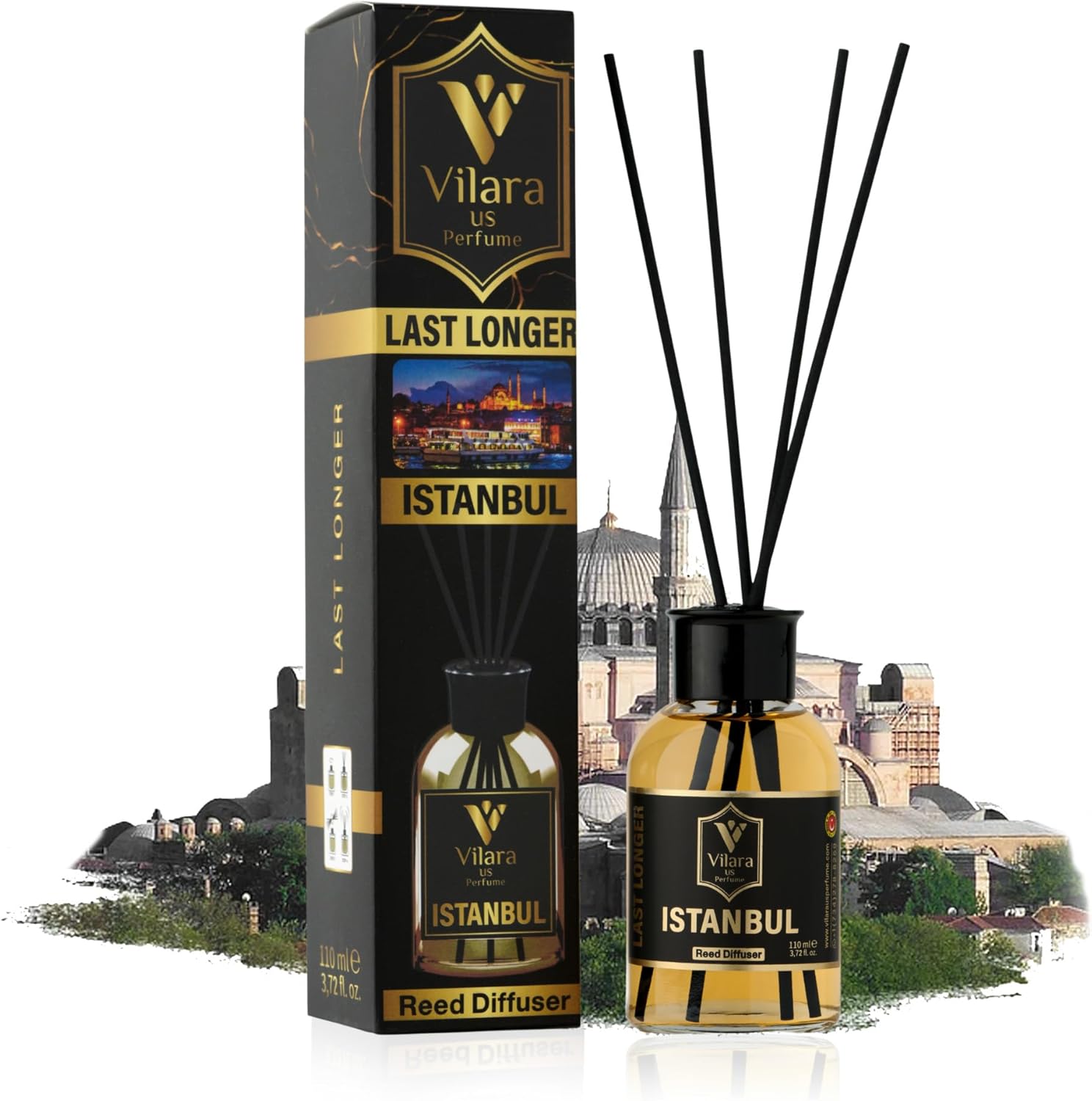 Vilara Reed Diffuser Set Pack of 3 - Mango Oud Istanbul
