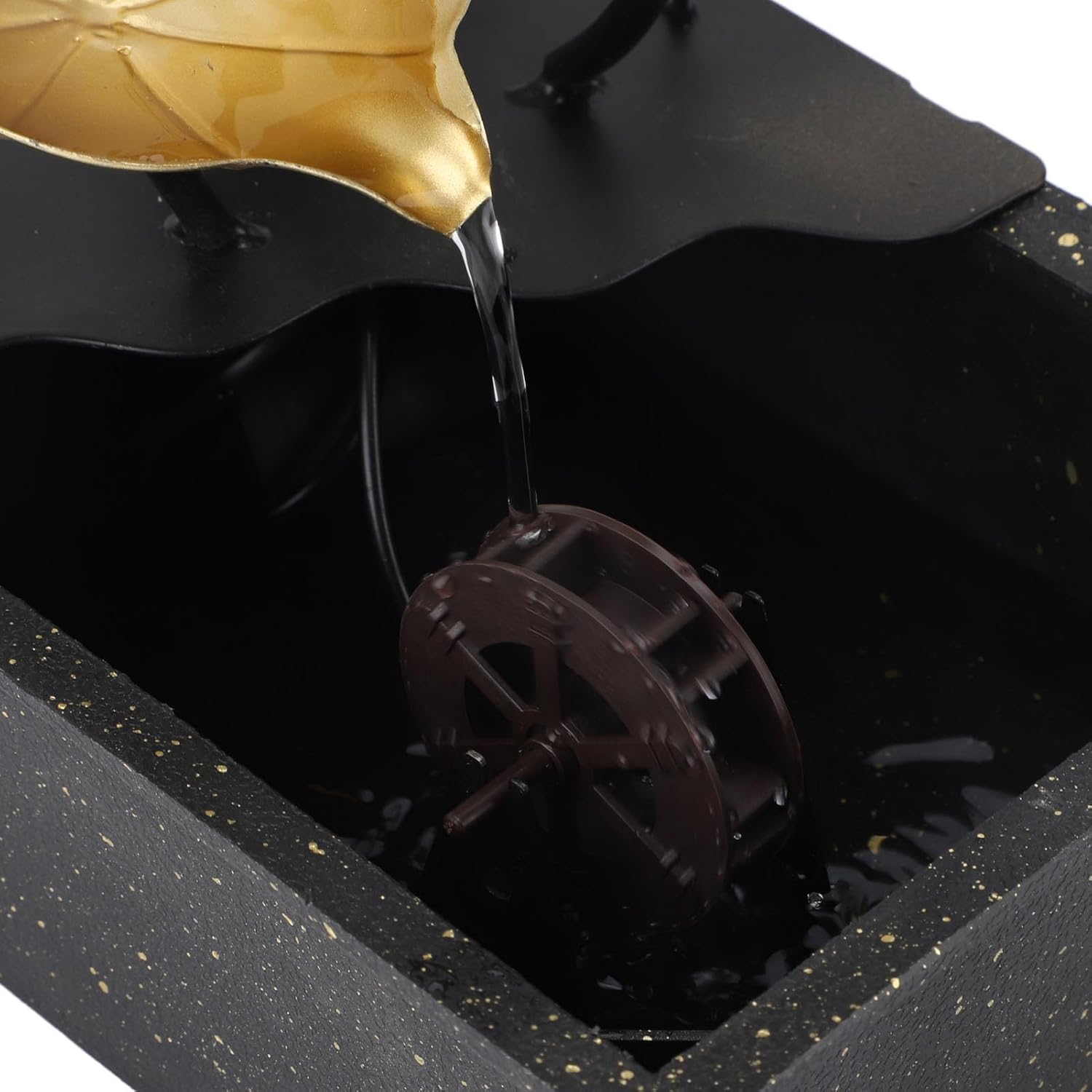 Quiet Circulating Iron Tabletop Fountain with LED Light
