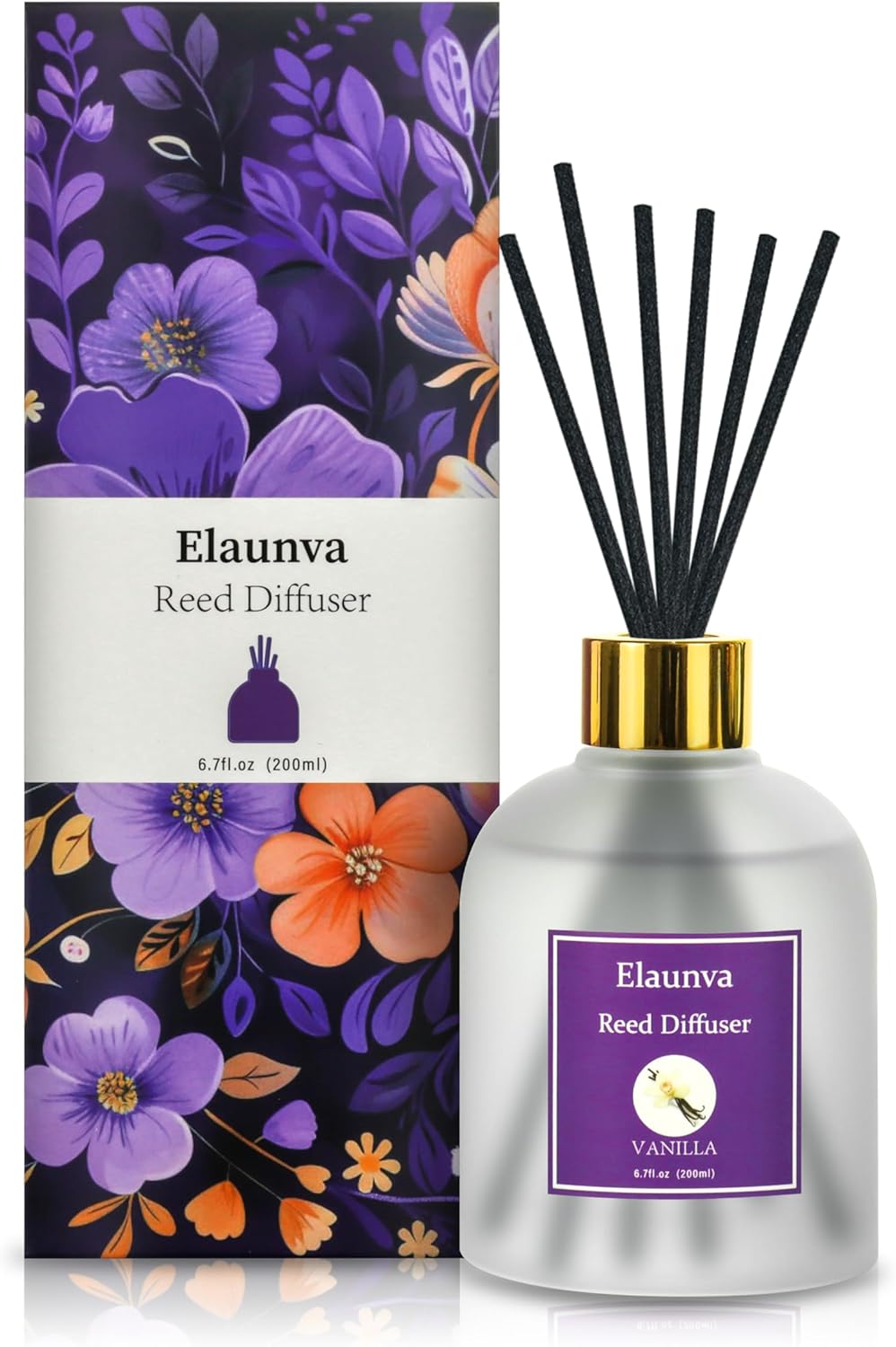 Vanilla Reed Diffuser Set with 8 Sticks