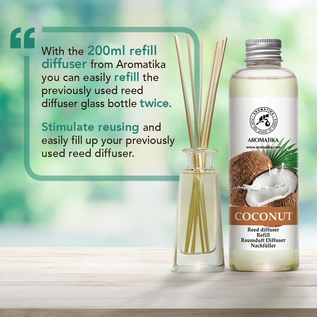 Coconut Scented Reed Diffuser Refill 68 Fl Oz