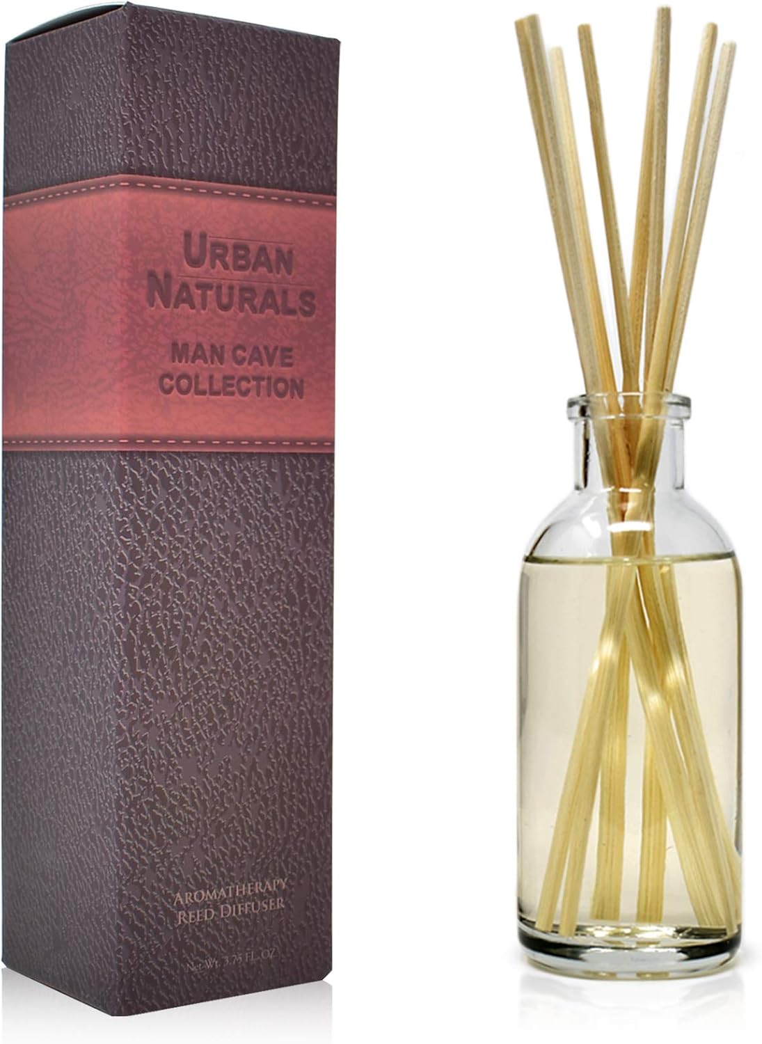 Urban Naturals Leather Mahogany Reed Diffuser Set