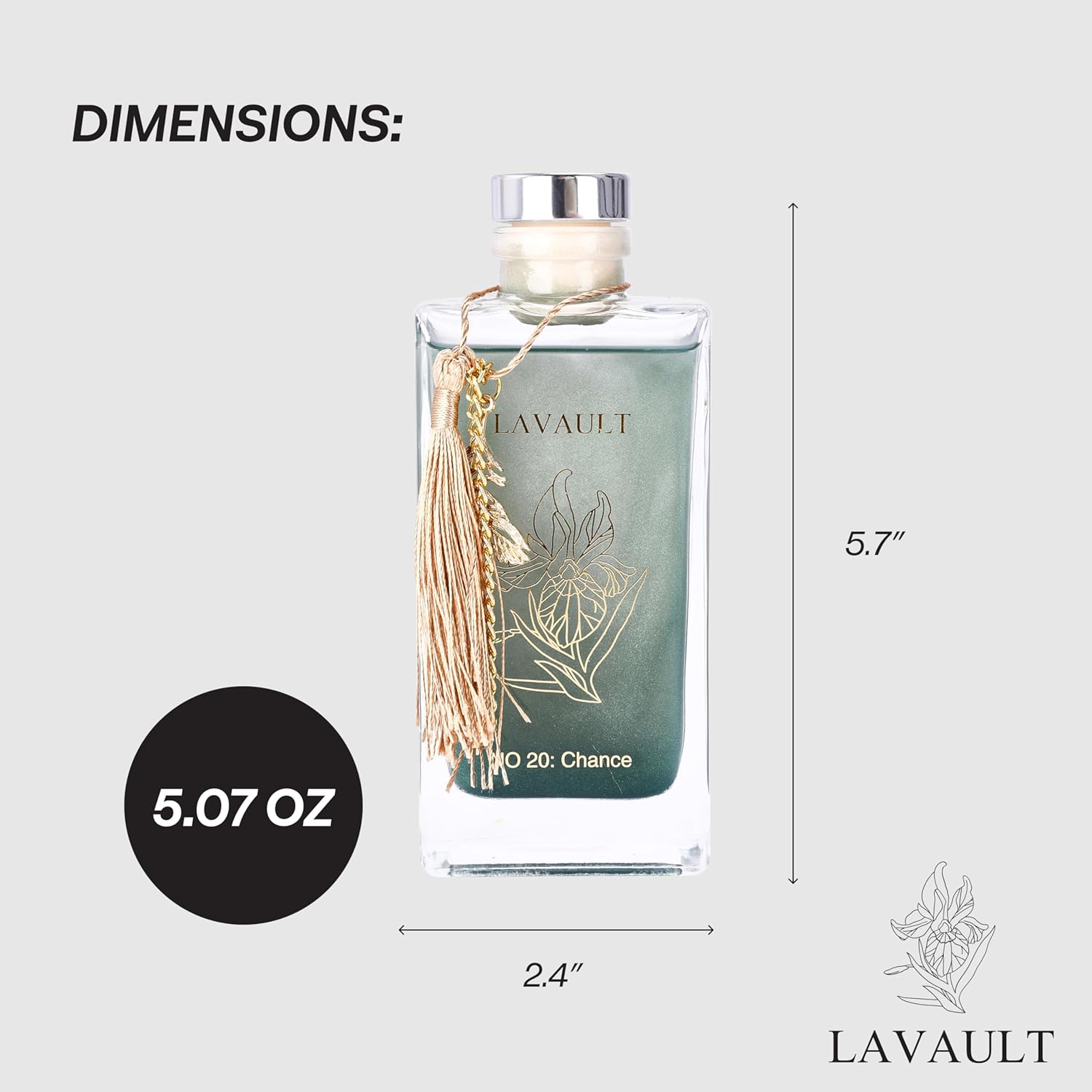 Lavault Reed Diffuser - Relaxing Scent with Glittery Oil