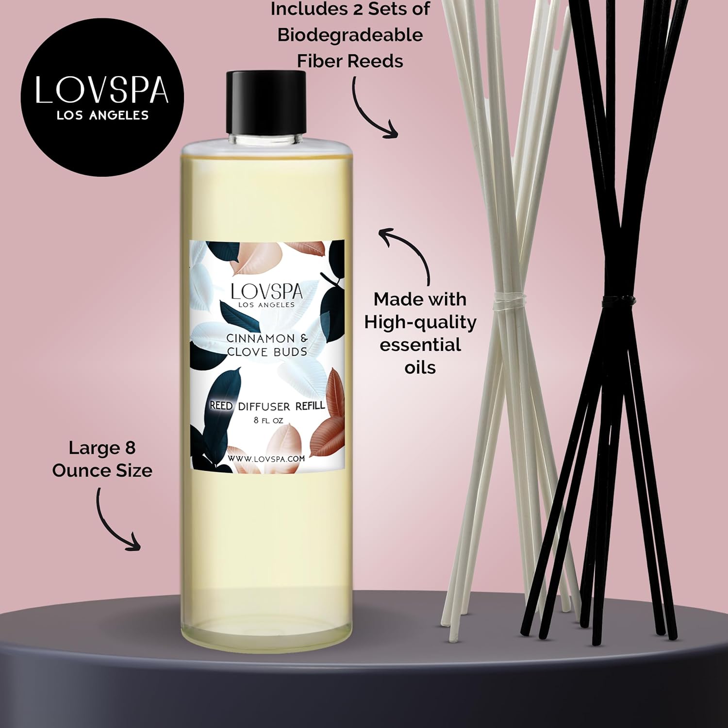 LOVSPA Cinnamon Clove Reed Diffuser Refill 8oz