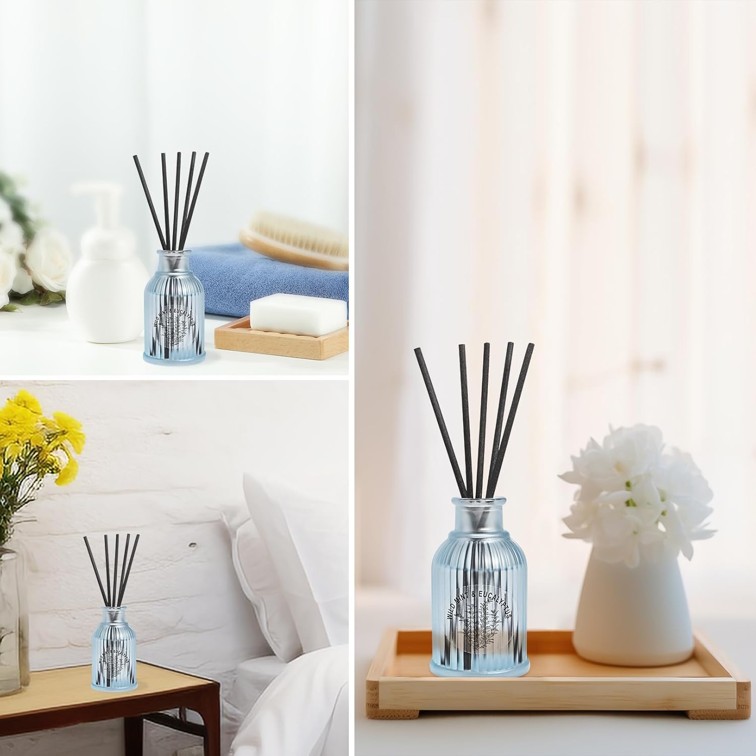 Wild Mint Eucalyptus Reed Diffuser Set 2 Pack
