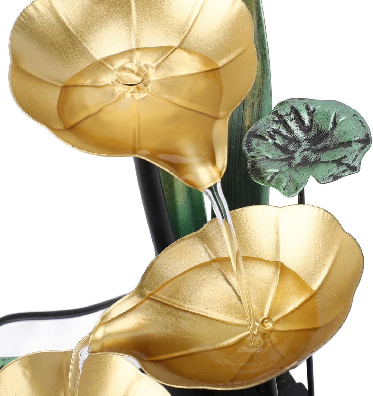 Quiet Circulating Iron Tabletop Fountain with LED Light