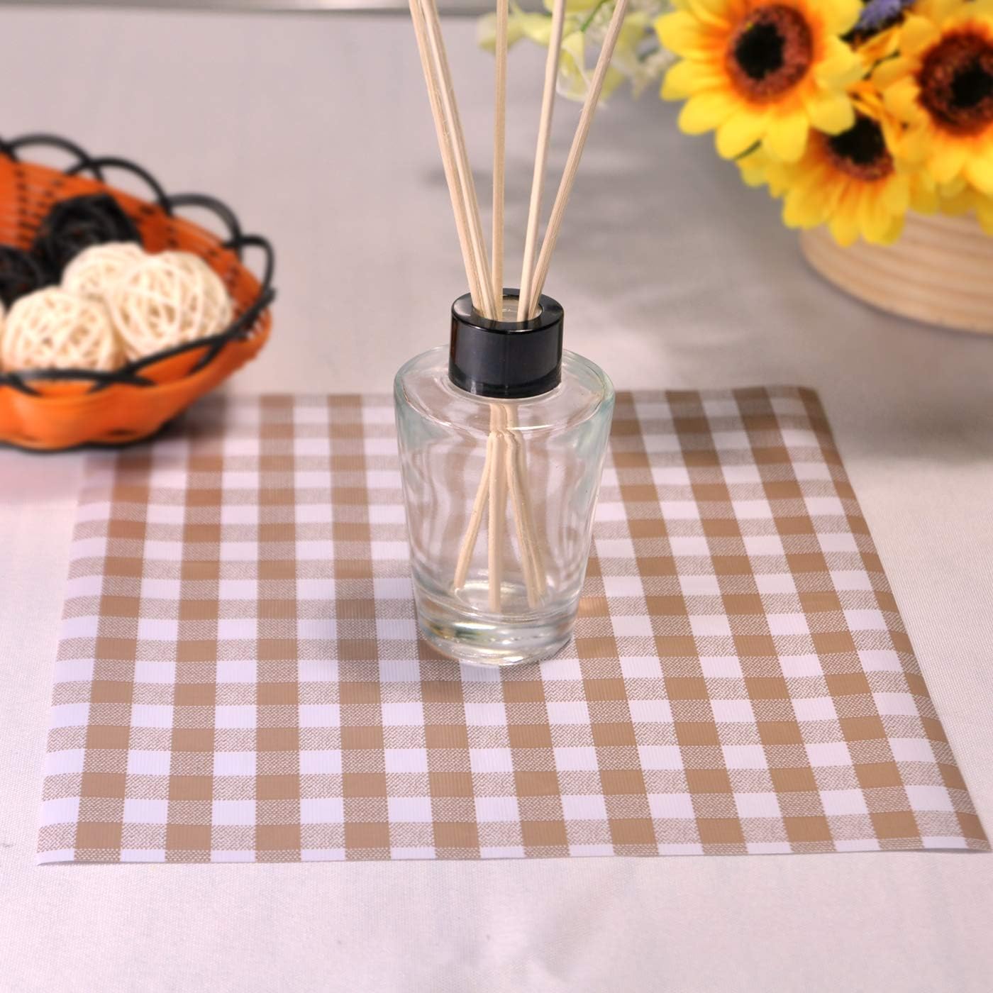 Set of 4 Inverted Cone Reed Diffuser Glass Bottles with Black Caps