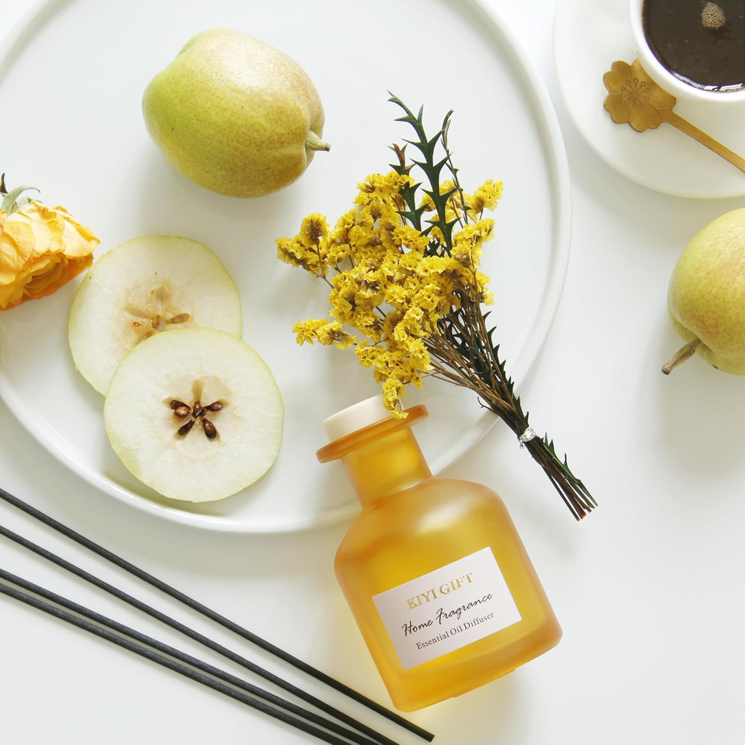 Frosted Glass Reed Diffuser Set - Pear Freesia 406oz