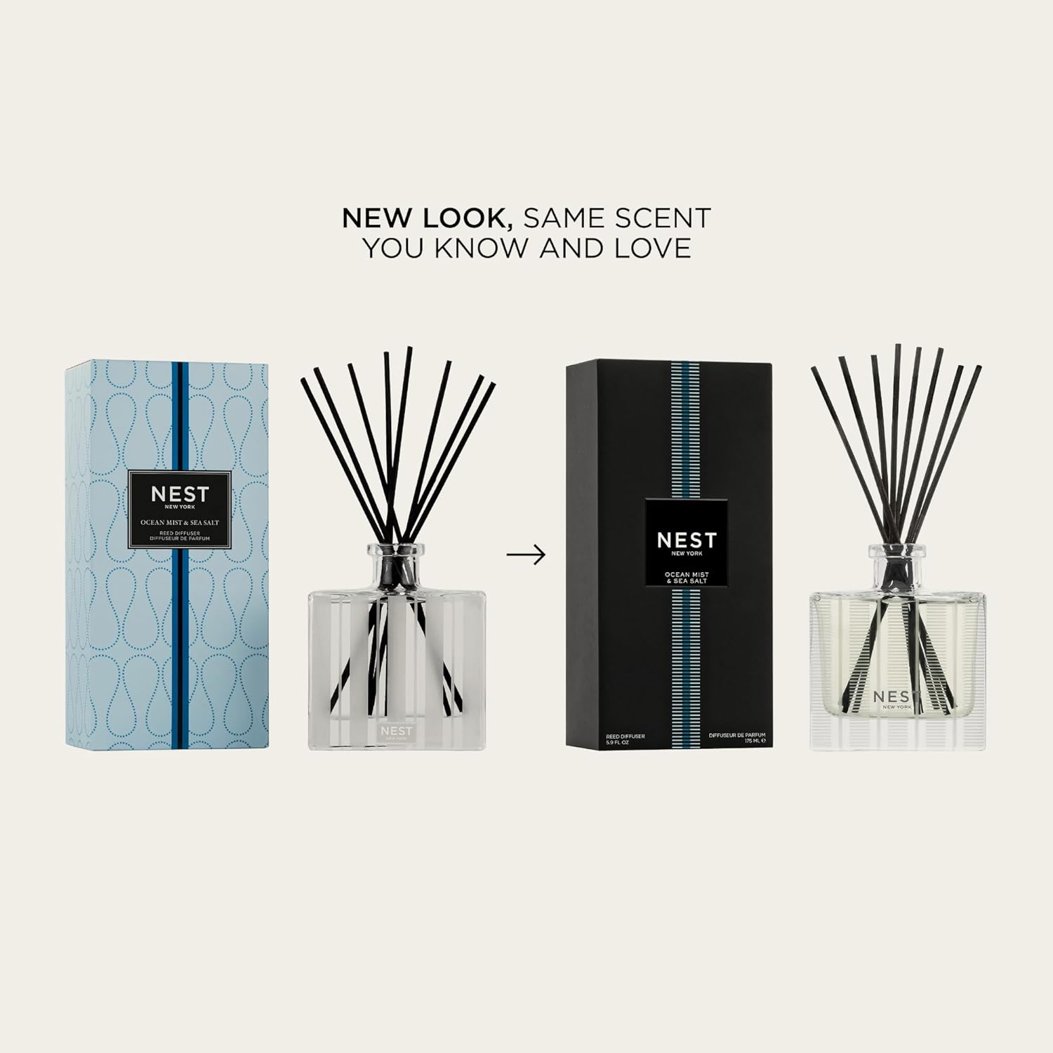 NEST New York Reed Diffuser Set - Ocean Mist Sea Salt