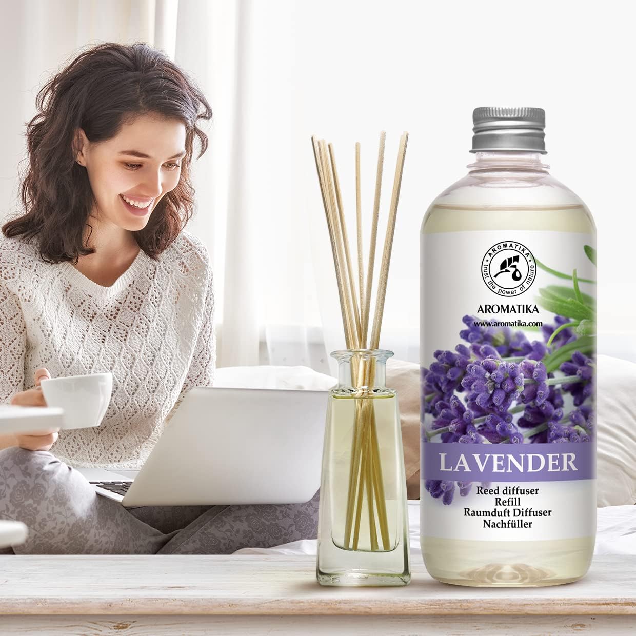 Lavender Reed Diffuser Refill 2 x 500ml Natural Scent