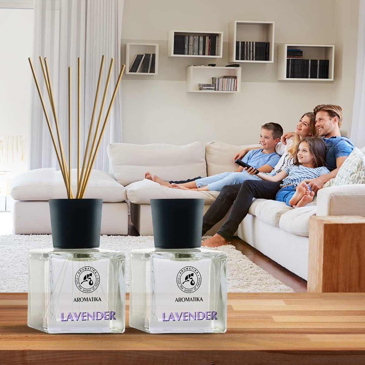 Lavender Reed Diffuser Set 34 Fl Oz 100ml - 2 x 50ml