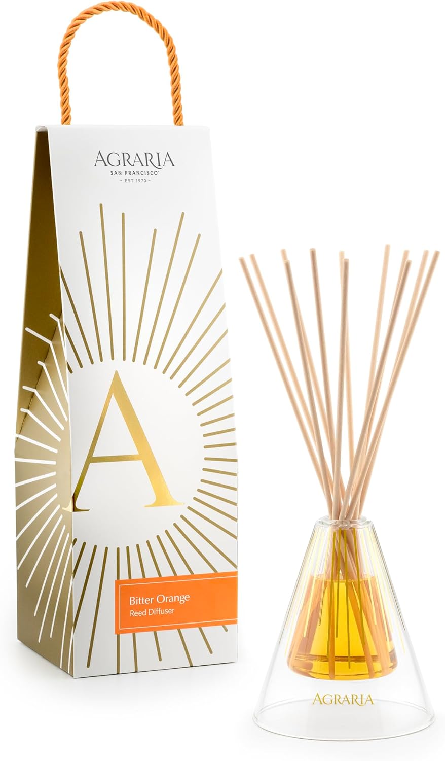 Agraria Bitter Orange Reed Diffuser Set 12 Reeds