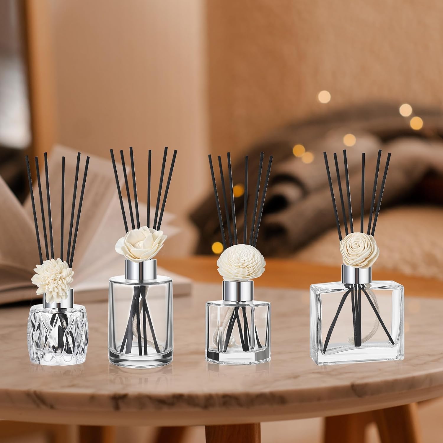 Tanlade 10 Piece Reed Diffuser Set Empty Bottles and Accessories