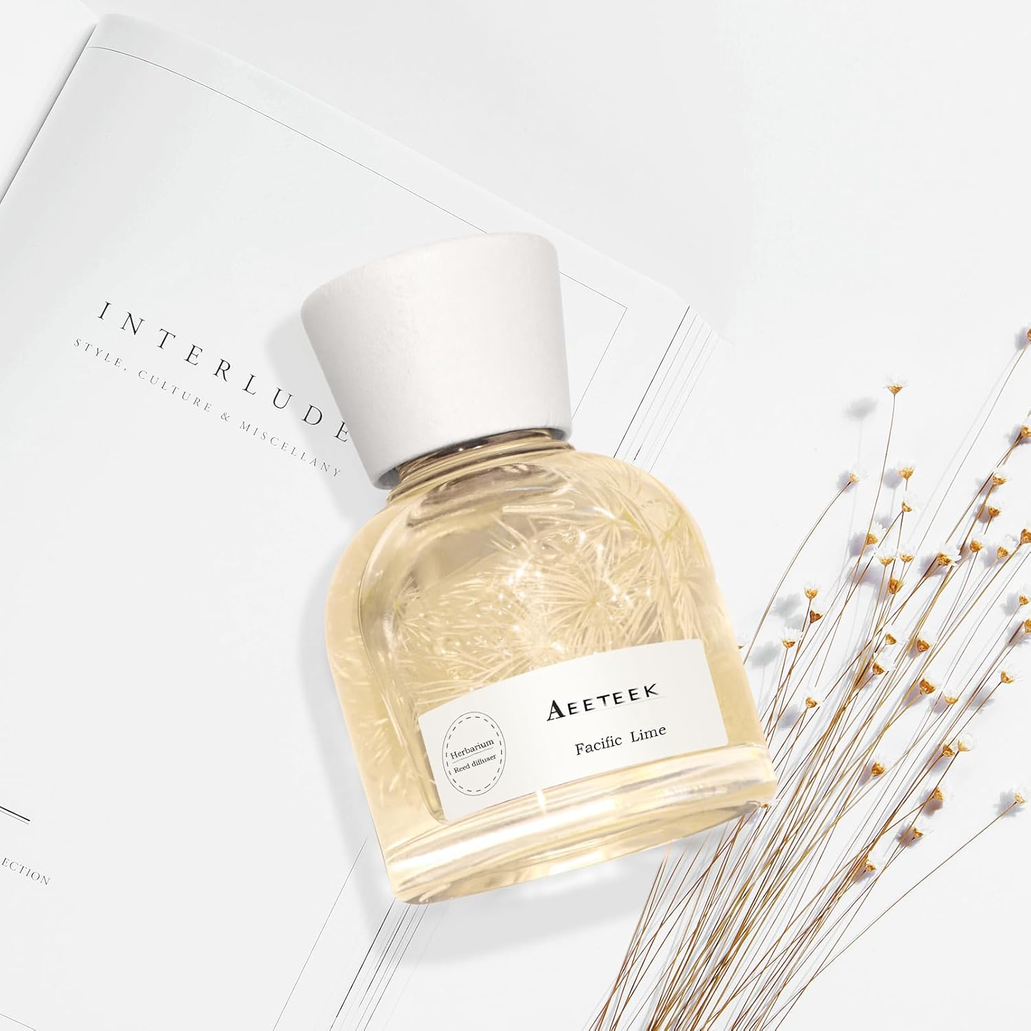 Aeeteek Reed Diffuser Set with 6 Fiber Sticks