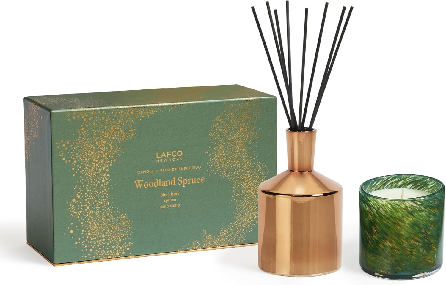 LAFCO New York Woodland Spruce Candle Diffuser Set