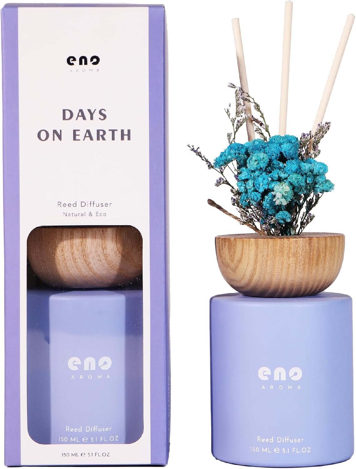 SOXCOMFY Reed Diffuser Set with Dried Flowers