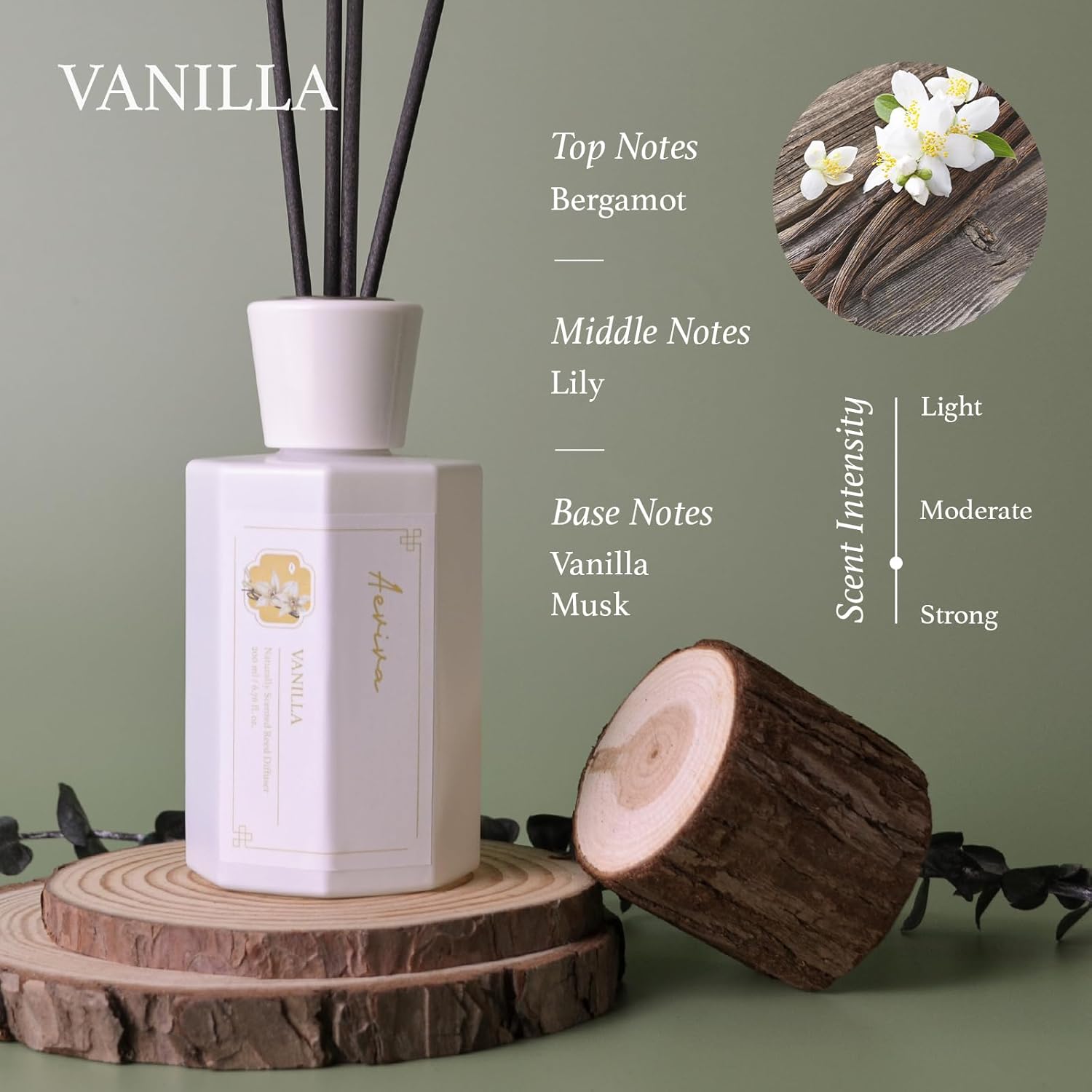 Aeviva Vanilla Reed Diffuser Set 67 oz