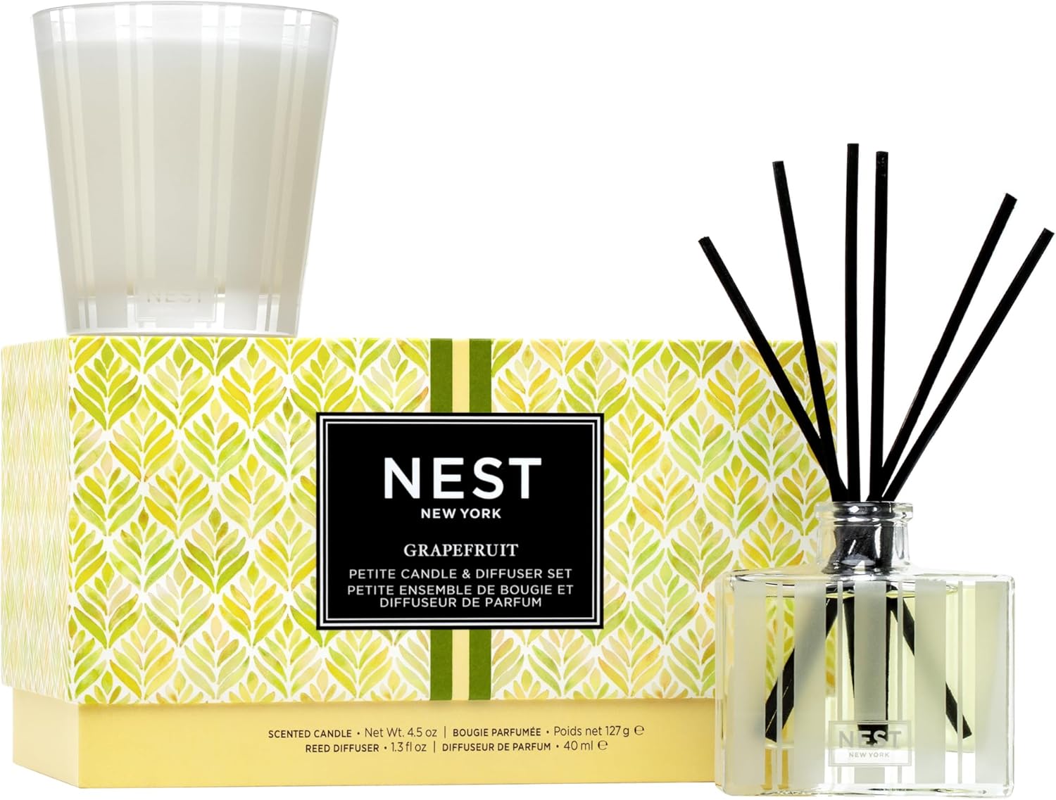 NEST New York Grapefruit Scented Candle Diffuser Set
