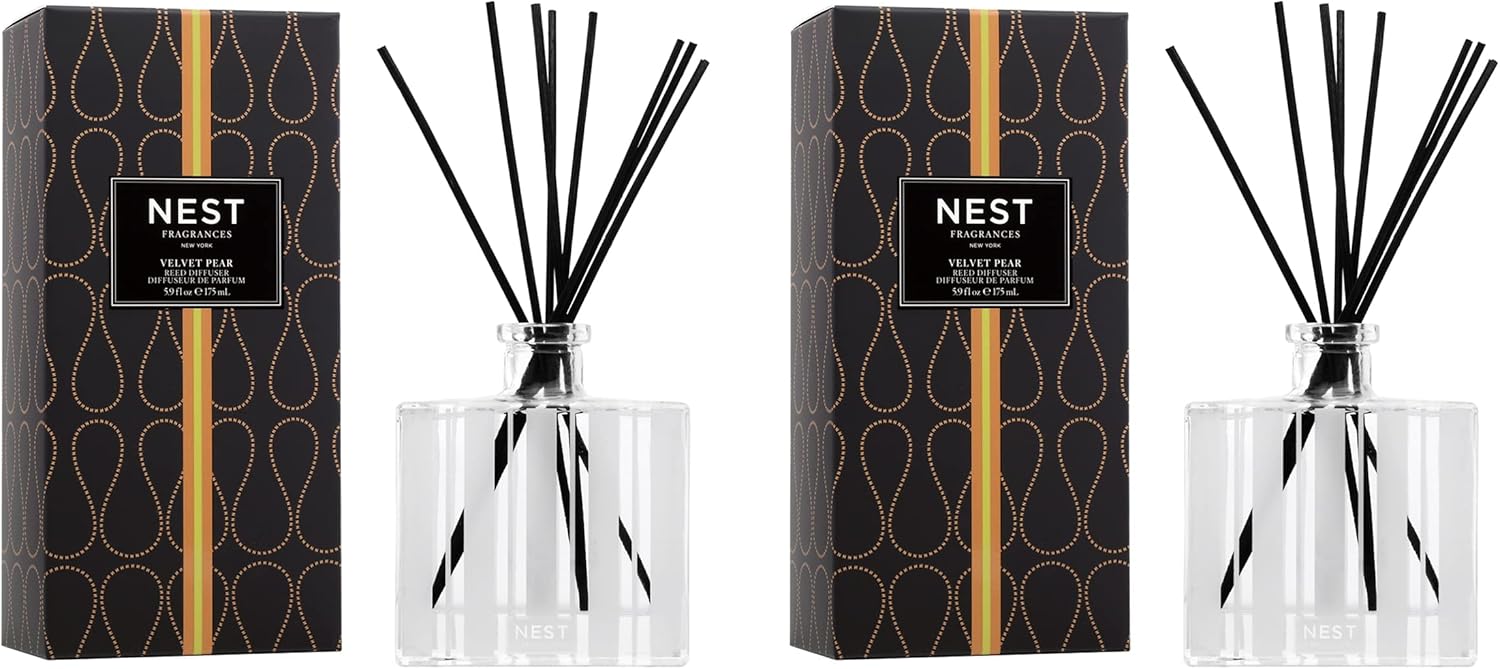 NEST Fragrances Velvet Pear Reed Diffuser Duo Set