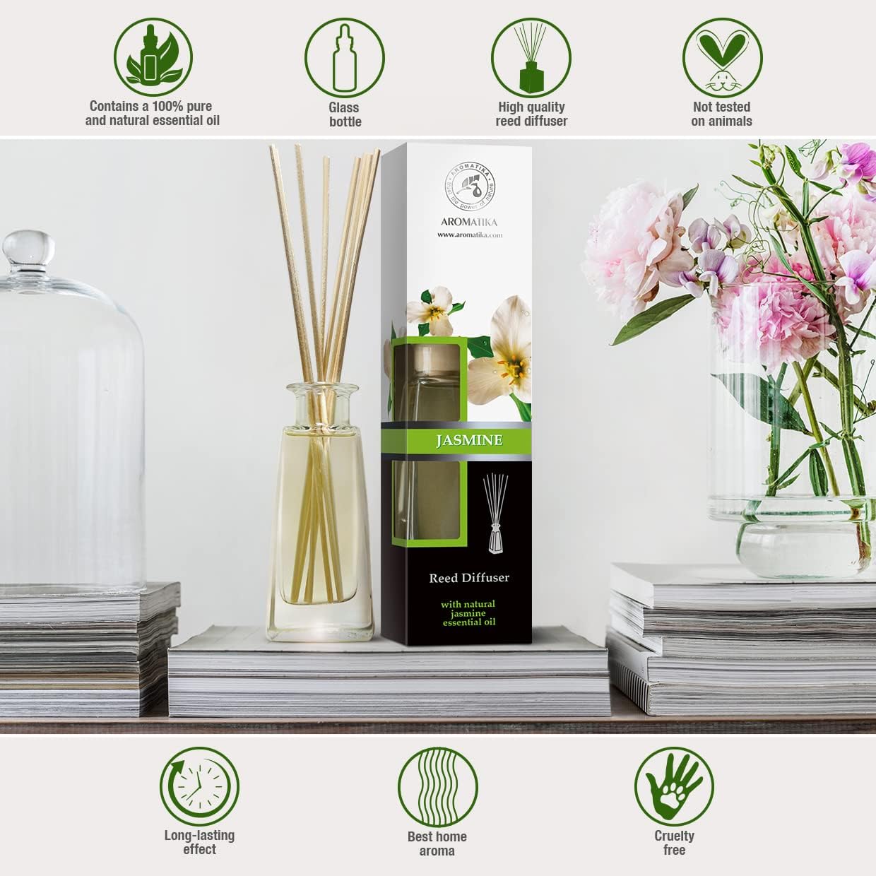 Jasmine Reed Diffuser Set 2 - 100ml Natural Scent