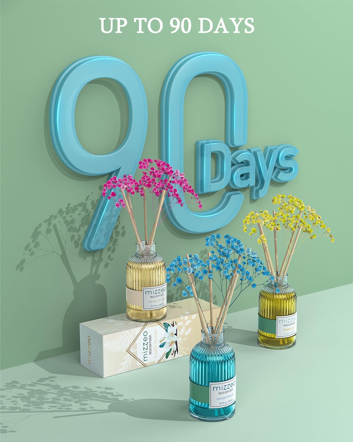 MIZZEO Reed Diffuser Set Vanilla Dreams