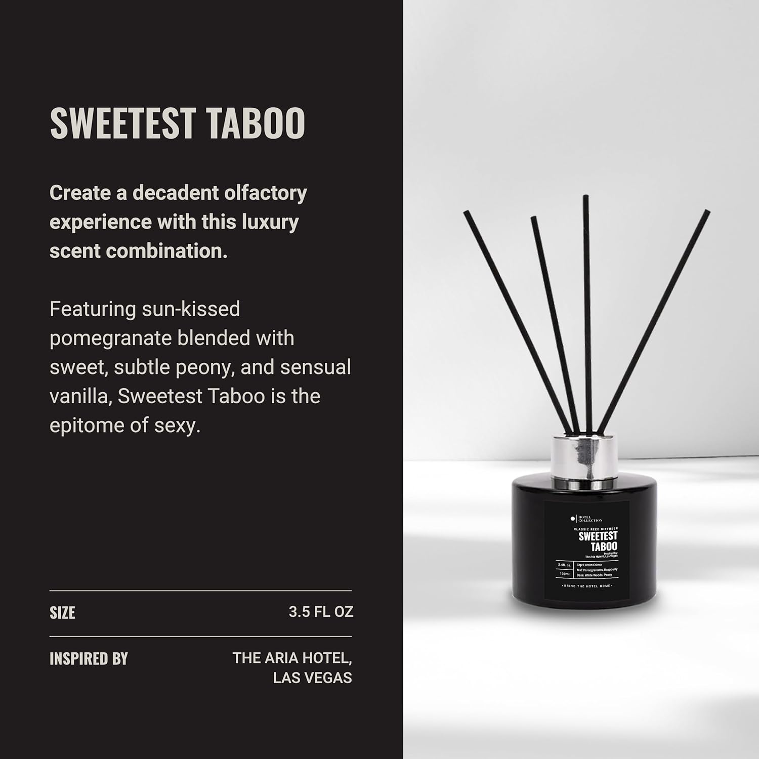 Hotel Collection Sweetest Taboo Reed Diffuser Set - Luxury Aromatherapy