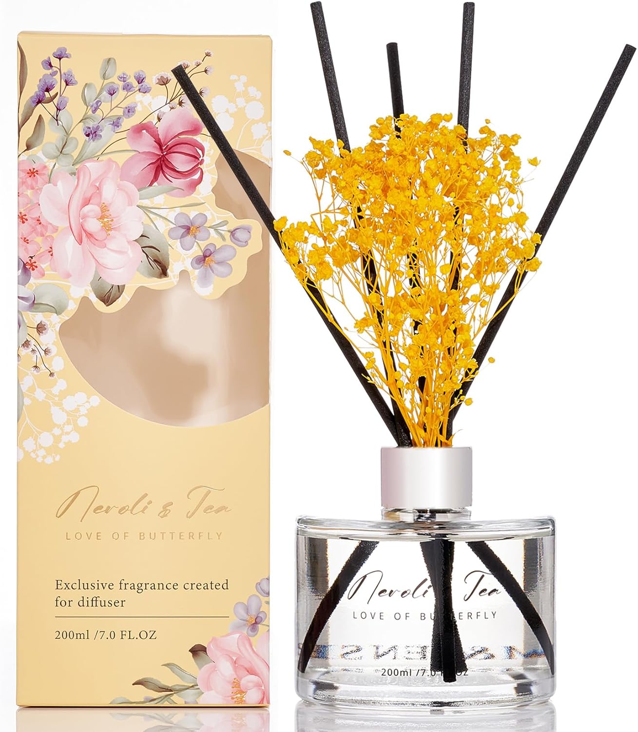 MSENSE Reed Diffuser Set with 7 Sticks
