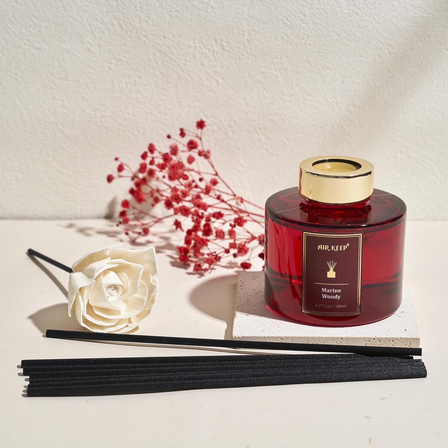 Airkeep Flower Reed Diffuser Set Pineapple Rose Cedarwood 150ml