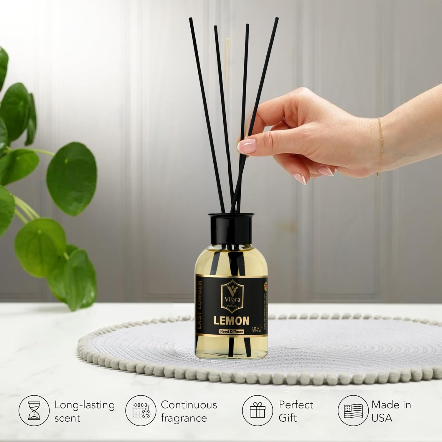 Lemon Reed Diffuser Set - Fresh Scented Diffusers