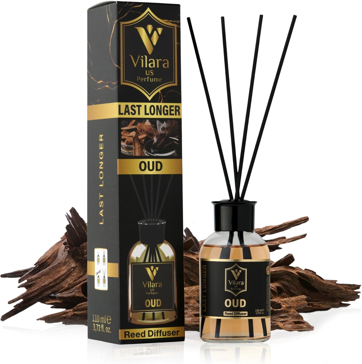 Vilara US Perfume Reed Diffuser Set Pack of 3 Mango Oud Istanbul
