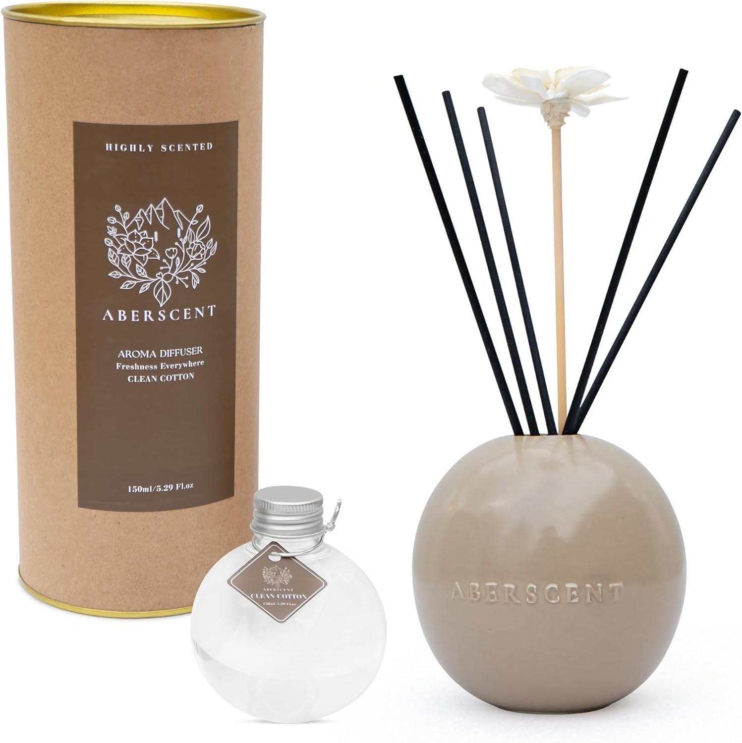 Premium Reed Diffuser Set - Luxury Ceramic Base Refillable Fragrance