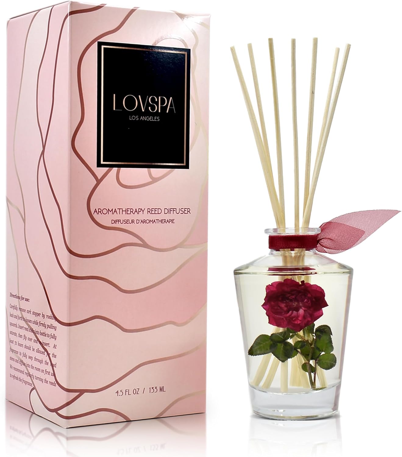 LOVSPA Purify Rosewater Reed Diffuser Set