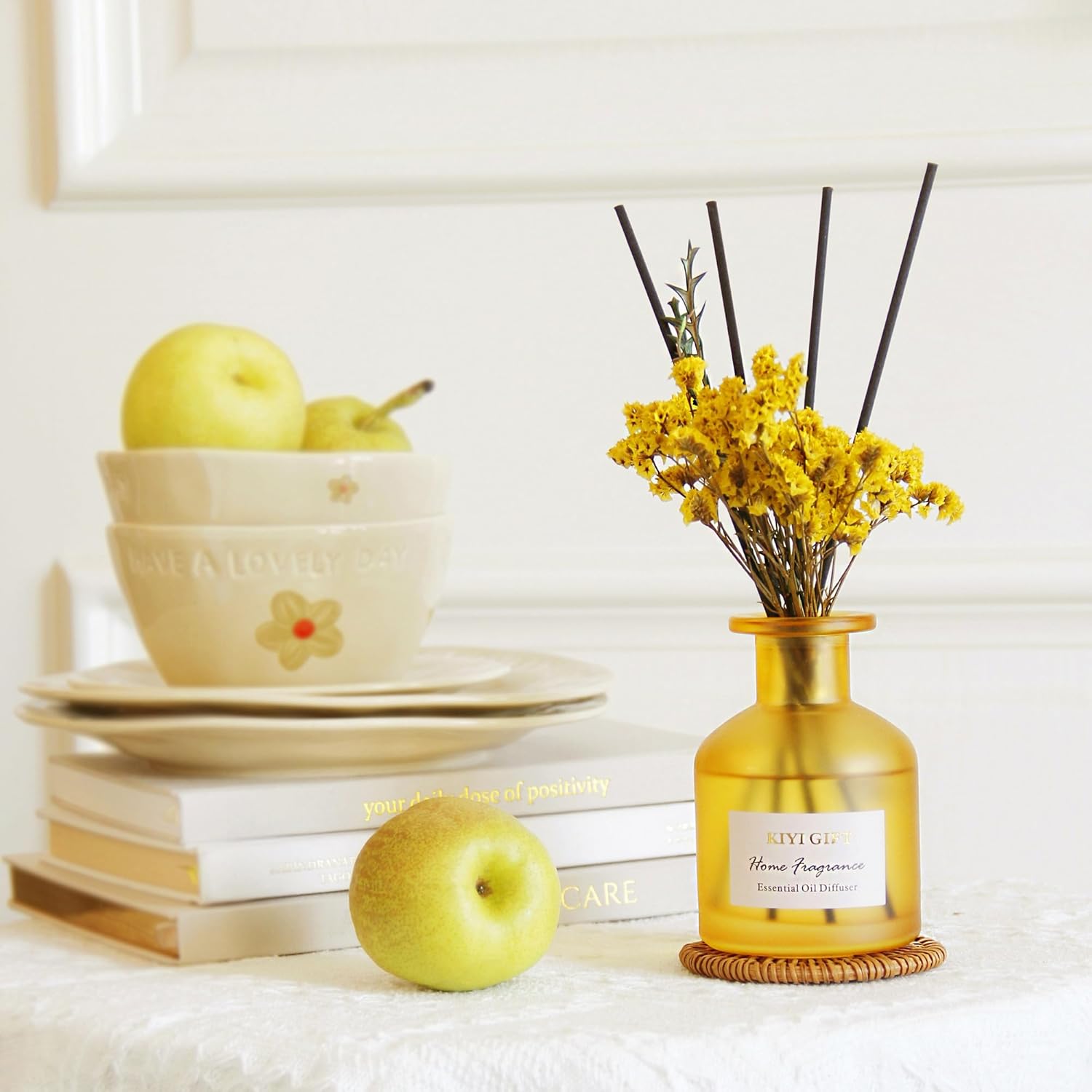 Frosted Glass Reed Diffuser Set - Pear Freesia 406oz