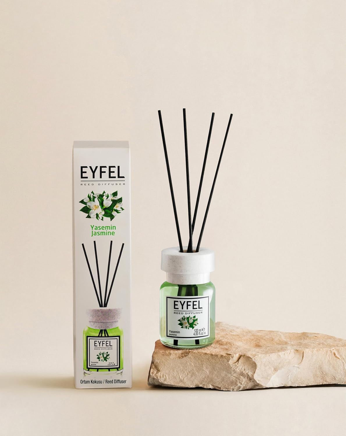 EYFEL Jasmine Reed Diffuser Set 405 Fl Oz