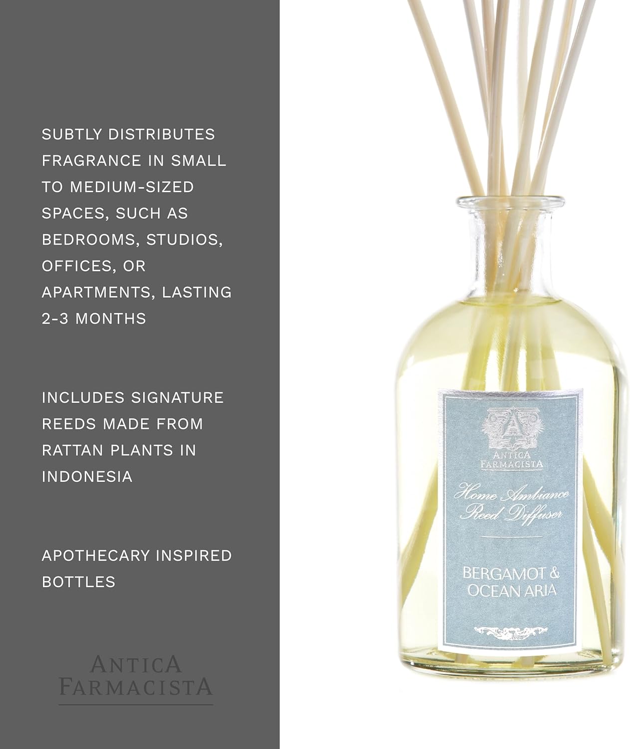 Antica Farmacista Reed Diffuser with Bergamot and Ocean Aria