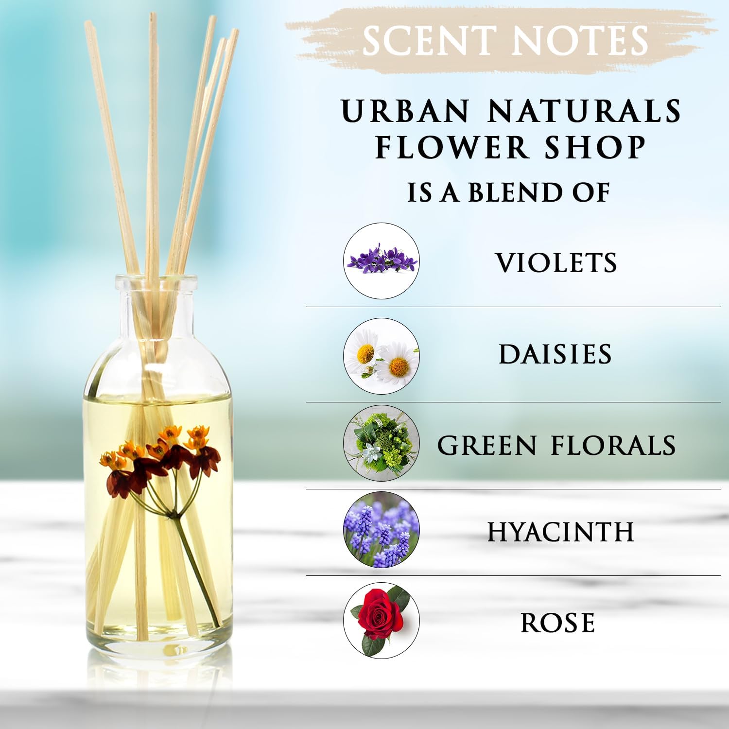 Urban Naturals Floral Reed Diffuser Gift Set
