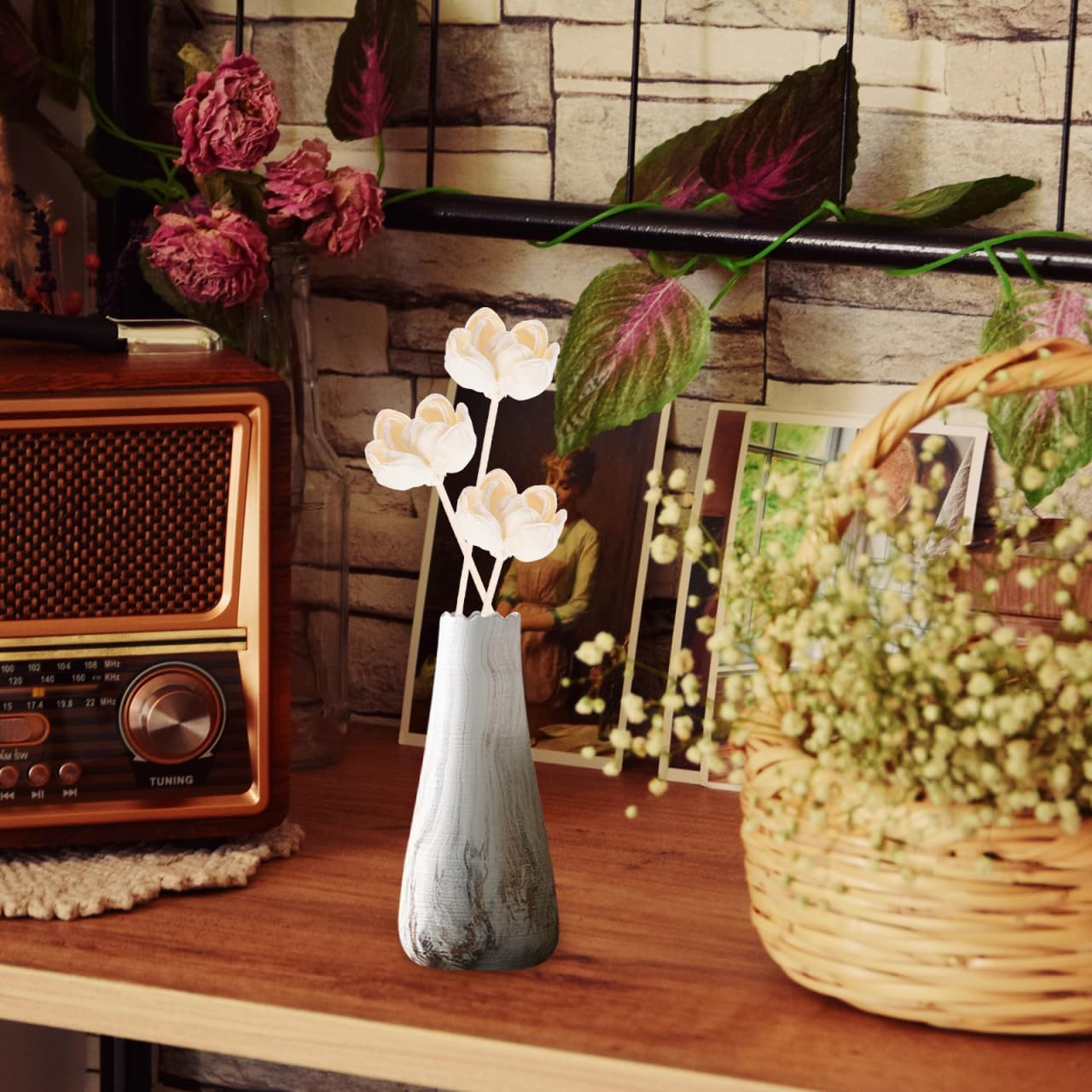 Natural Flower Diffuser Sticks Set 4pcs