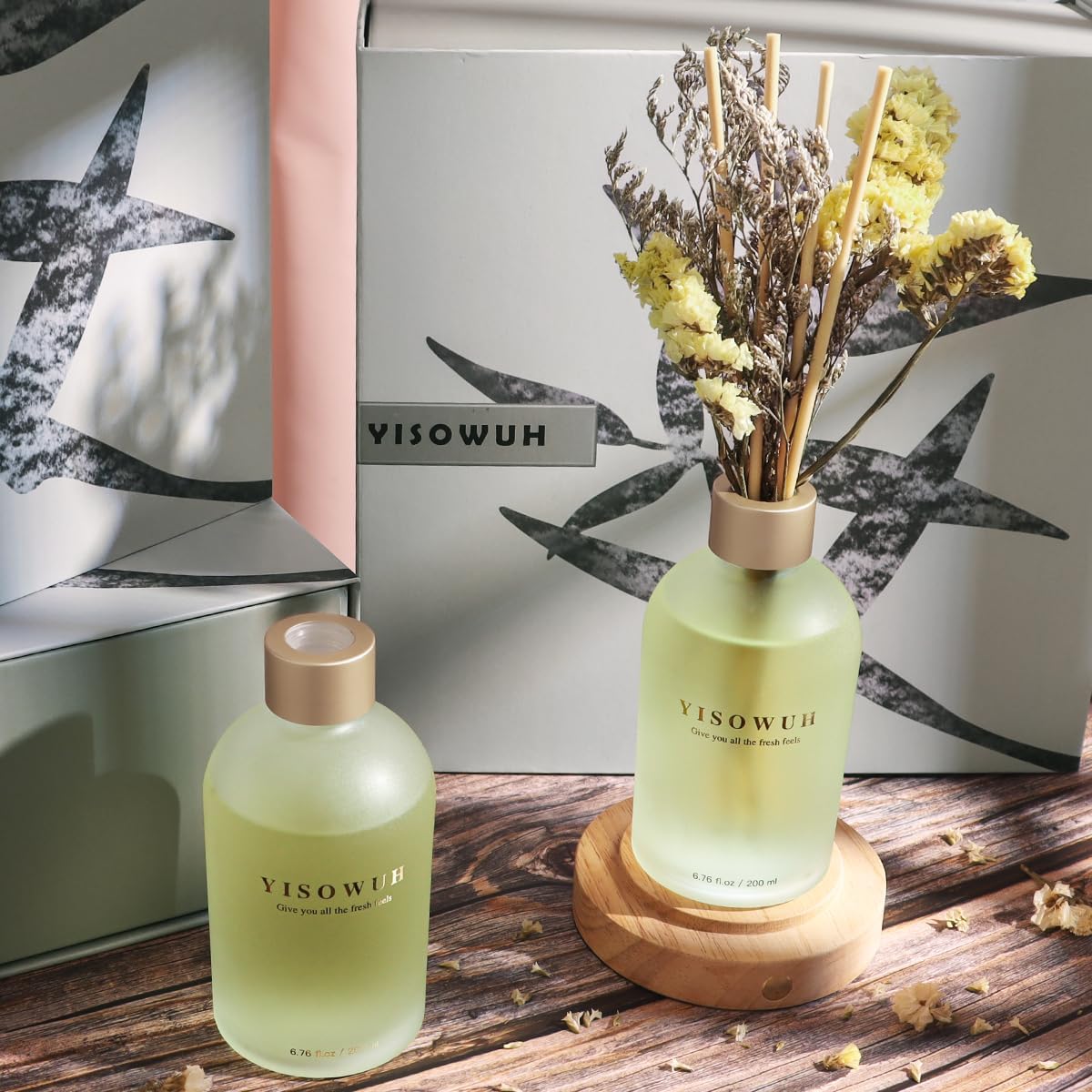 Grapefruit Osmanthus Reed Diffuser Set 2 Packs with 16 Sticks