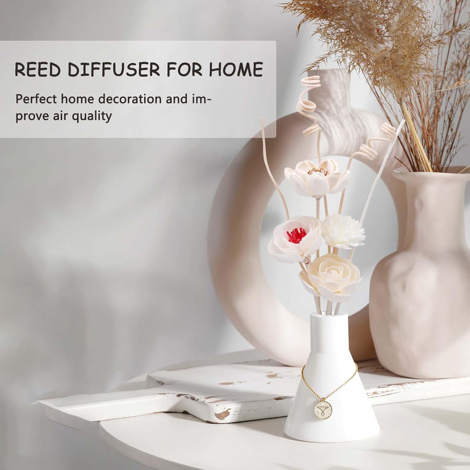 Oxmidud Flowers Reed Diffuser Sticks Set 8pcs